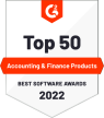 Rated in Top 50 Accounting & Finance Products by G2.